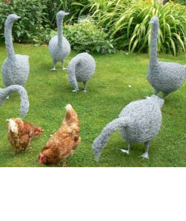 Wire Sculpture Geese Workshop in Cumbria