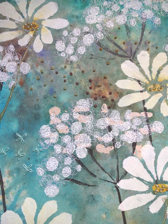 Paint, Print and Stitch Workshop in Cumbria