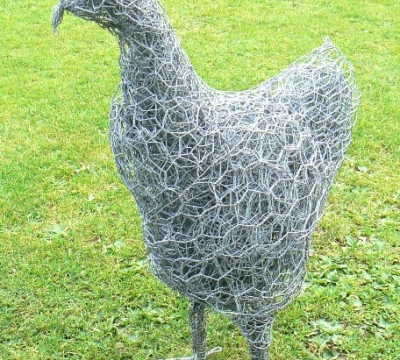 Wire Sculpture Hen Workshop in Cumbria
