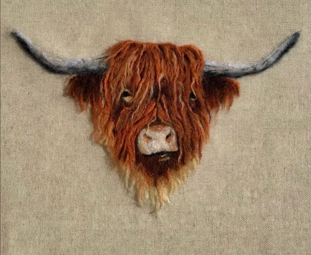 Needle Felt a Highland Cow