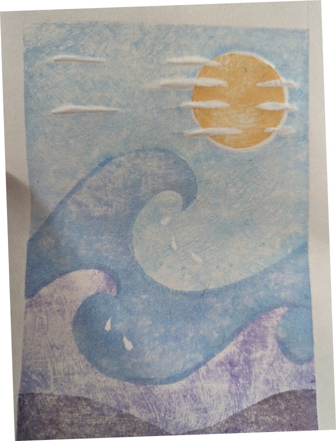 'Mokuhanga' Japanese woodblock printing- 'Catching a Wave' with Julie Evans 
