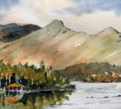 Iconic Lakeland Landscapes, in Watercolour - 'Catbells from Derwentwater'  - step by step with Mark Bradley 