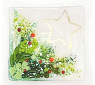 'Hearts of Flowers' in fused glass with Michelle of 'Lakeshore Arts' 